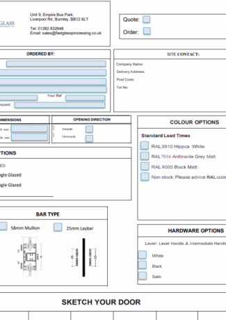 FX30 Door Order-Quote Form